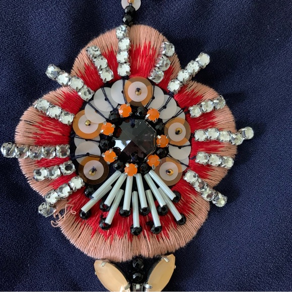 BANANA REPUBLIC Navy Sheath Dress Sz S - Picture 8 of 8